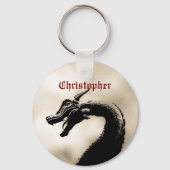 神話龍パーソナライズされた キーホルダー (正面)