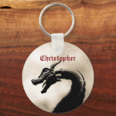 神話龍パーソナライズされた キーホルダー (正面)