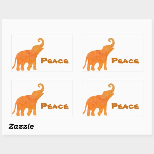 神象 長方形シール (シート)