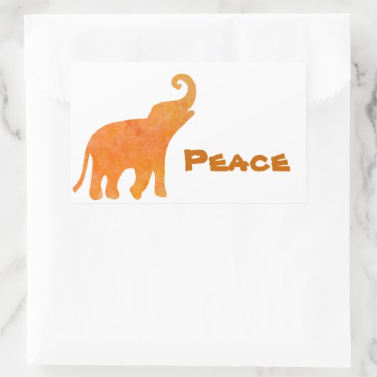 神象 長方形シール (バッグ)