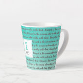 神賛美と共に歩く女 カフェラテマグ (右アングル)