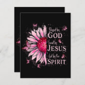 神賛美に愛される – イエズピンクヒマワリ エンクロージャーカード (正面/裏面)