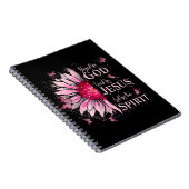 神賛美に愛される – イエズピンクヒマワリ ノートブック (右側)