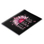 神賛美に愛される – イエズピンクヒマワリ ノートブック (左側)