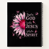 神賛美に愛される – イエズピンクヒマワリ ノートブック (裏面)