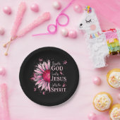 神賛美に愛される – イエズピンクヒマワリ ペーパープレート (パーティー)