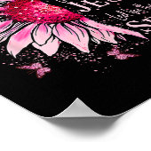 神賛美に愛される – イエズピンクヒマワリ ポスター (角)