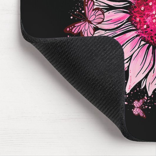 神賛美に愛される – イエズピンクヒマワリ マウスパッド (コーナー)