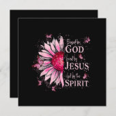 神賛美に愛される – イエズピンクヒマワリ 招待状 (正面/裏面)