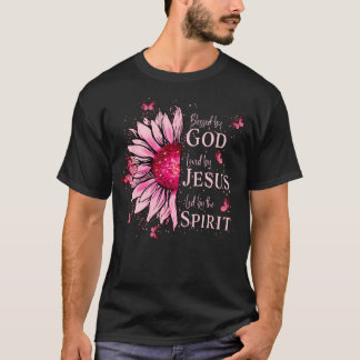 神賛美に愛される – イエズピンクヒマワリ Tシャツ