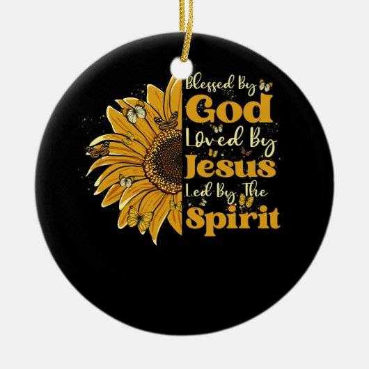 神賛美に愛され、霊Suに導かれる セラミックオーナメント (正面)