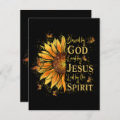 神賛美に – イエスに愛されるヒマワリ エンクロージャーカード (正面/裏面)