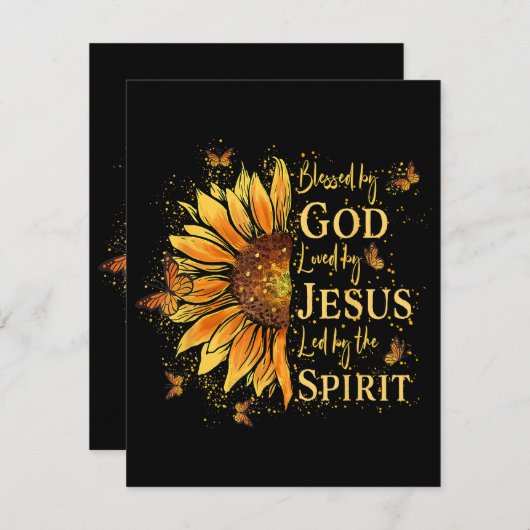 神賛美に – イエスに愛されるヒマワリ エンクロージャーカード (正面/裏面)