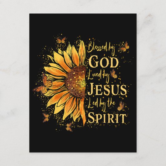 神賛美に – イエスに愛されるヒマワリ エンクロージャーカード (裏面)