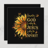 神賛美に – イエスに愛されるヒマワリ サンキューカード (正面/裏面)