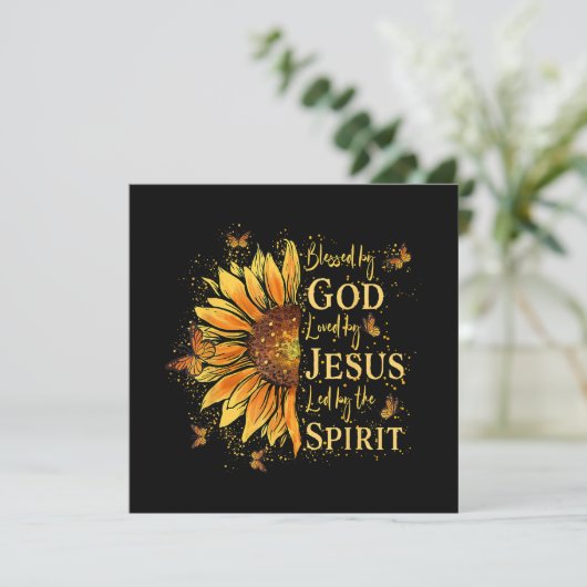 神賛美に – イエスに愛されるヒマワリ サンキューカード (スタンド正面)