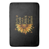 神賛美に – イエスに愛されるヒマワリ バスマット (正面縦)