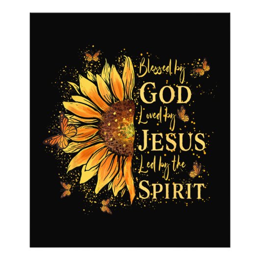 神賛美に – イエスに愛されるヒマワリ フォトプリント            (正面)