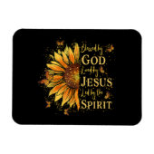 神賛美に – イエスに愛されるヒマワリ マグネット (横)