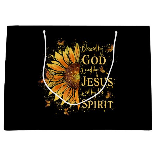 神賛美に – イエスに愛されるヒマワリ ラージペーパーバッグ (正面)