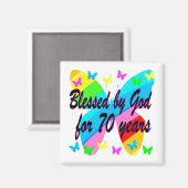 神賛美の70番目の蝶のデザイン マグネット (正面/裏面)