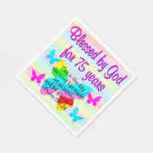 神賛美の75歳の誕生日パーティーのナプキンス スタンダードランチョンナプキン (角)