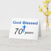 神賛美70年の誕生日プレゼント カード (黄色い花)