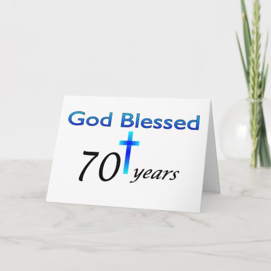 神賛美70年の誕生日プレゼント カード (正面)