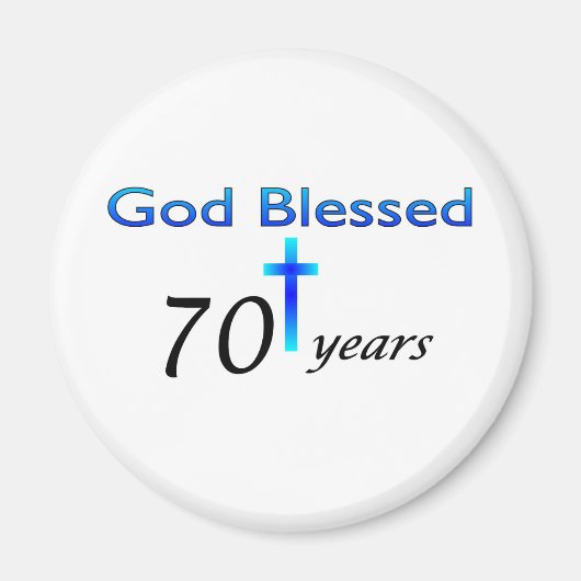 神賛美70年の誕生日プレゼント マグネット (正面)