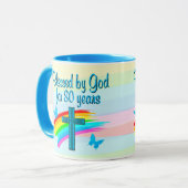 神賛美80番誕生日マグカップ マグカップ (正面左)