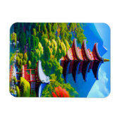 神道の静寂 – 庭の魂 マグネット (横)