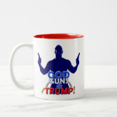 神銃および切札の赤白青の2017年のコーヒーカップ ツートーンマグカップ (左)