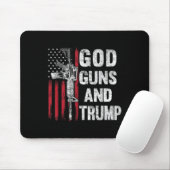 神銃とトランプ第2修正国旗Ar15 マウスパッド (マウス)