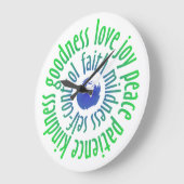 神霊の円形の柱時計のFruitage ラージ壁時計 (傾斜)