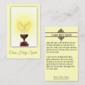 神霊の確認の祈りの言葉の神聖なカードを来て下さい 名刺 (正面/裏面)