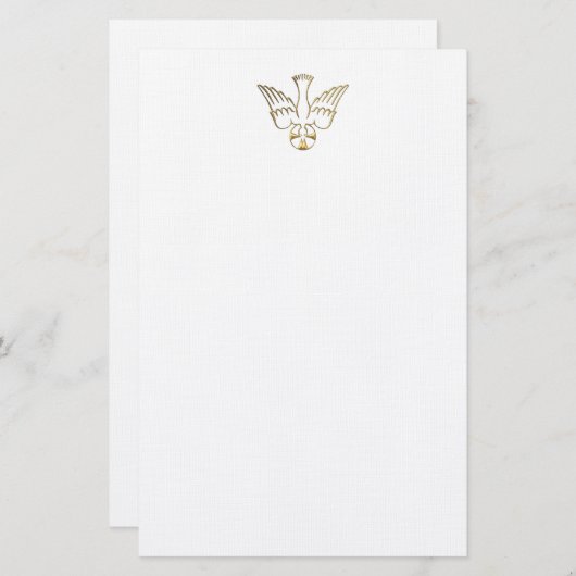 神霊の記号の金降下 便箋 (正面/裏面)