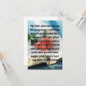 神頼の許可祈りの言葉フラットグリーティングカード カード (正面/裏面インサイチュ)