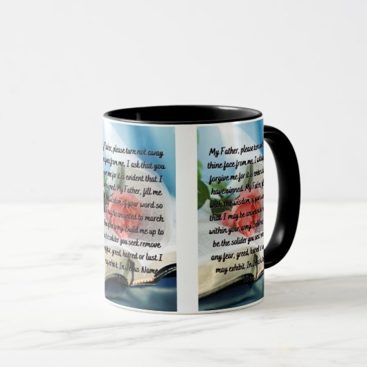 神頼の許可祈りの言葉2トーンマグカップ マグカップ (正面右)
