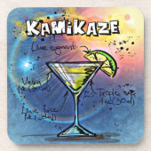 神風カクテル(12#3ドリンクレシピセット) コースター (正面)