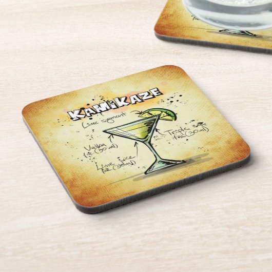 神風バーテンドリンクレシピ コースター (左側)