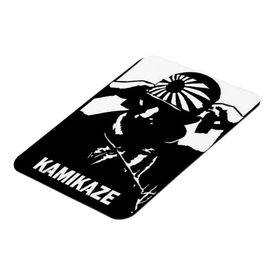 神風黒白日本のパイロット マグネット (左側)