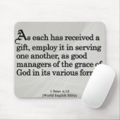 神1のピーターの4:10からのギフトを使用して マウスパッド (マウス)