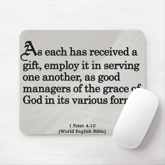 神1のピーターの4:10からのギフトを使用して マウスパッド (マウス)