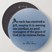 神1のピーターの4:10からのギフトを使用して 缶バッジ (正面&裏面)