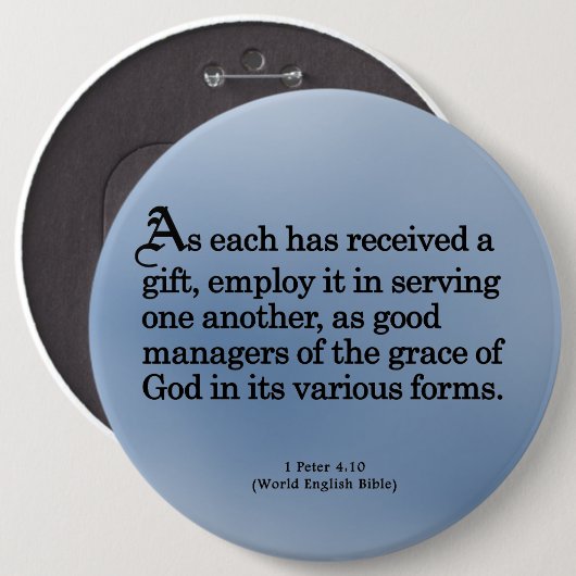 神1のピーターの4:10からのギフトを使用して 缶バッジ (正面&裏面)