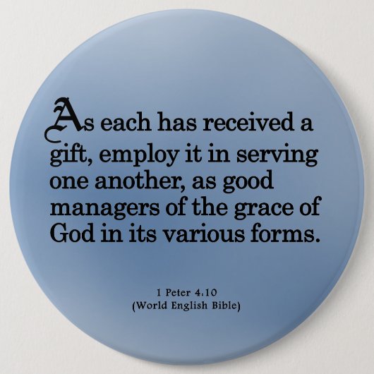 神1のピーターの4:10からのギフトを使用して 缶バッジ (正面)