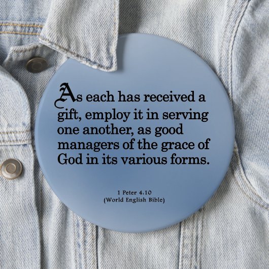 神1のピーターの4:10からのギフトを使用して 缶バッジ (インサイチュ)