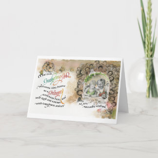 神/おばあちゃん、折り畳みグリーティングカード、5"x7" カード