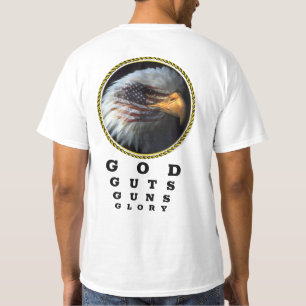 神 – ガッツ – 銃 – 栄光 Tシャツ