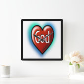 神 スクエア壁時計 (ホーム)